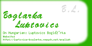 boglarka luptovics business card